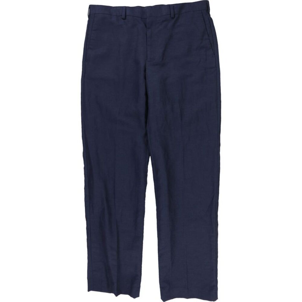 CubAvera Mens Linen Blend Flat Front Straight Leg Casual Pants, NWT